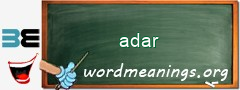 WordMeaning blackboard for adar